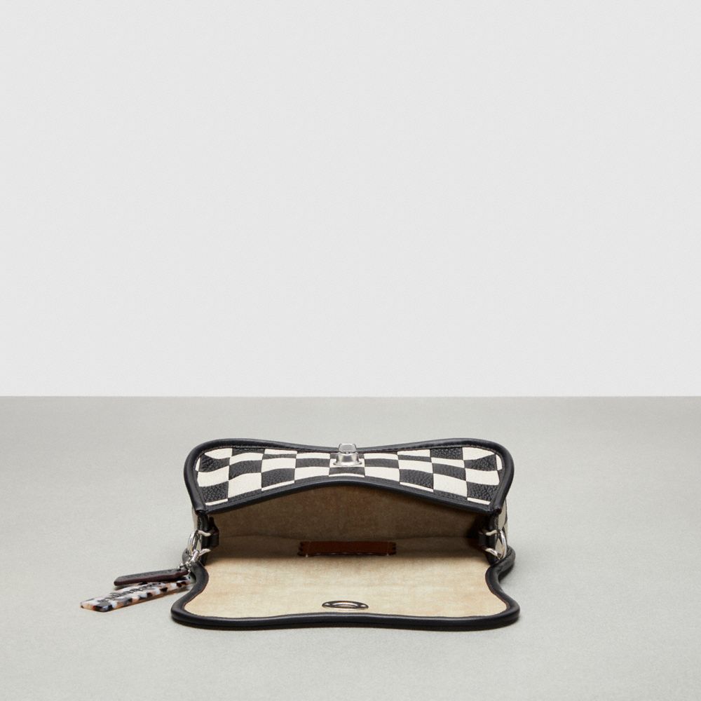 Upcrafted Leather™/Black/Chalk Coach Wavy Dinky Bag In Patchwork Checkerboard Upcrafted Leather | COH864970