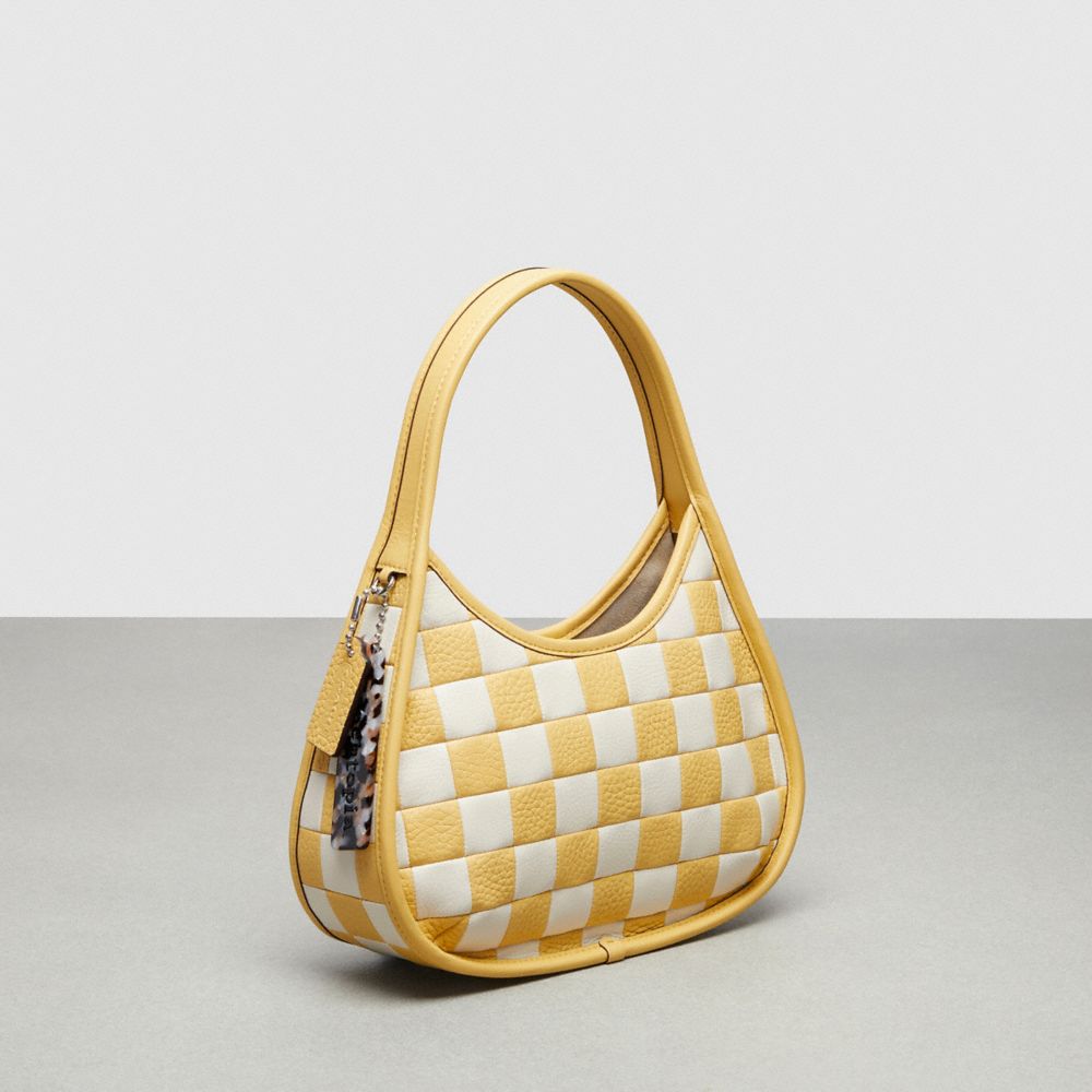 Upcrafted Leather™/Chalk/Hay Coach Ergo Bag In Checkerboard Patchwork Upcrafted Leather | COH865110