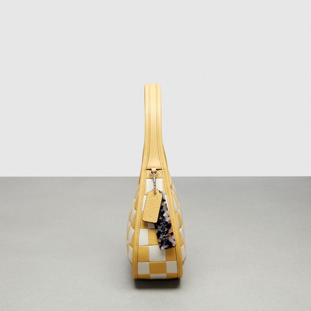 Upcrafted Leather™/Chalk/Hay Coach Ergo Bag In Checkerboard Patchwork Upcrafted Leather | COH865110