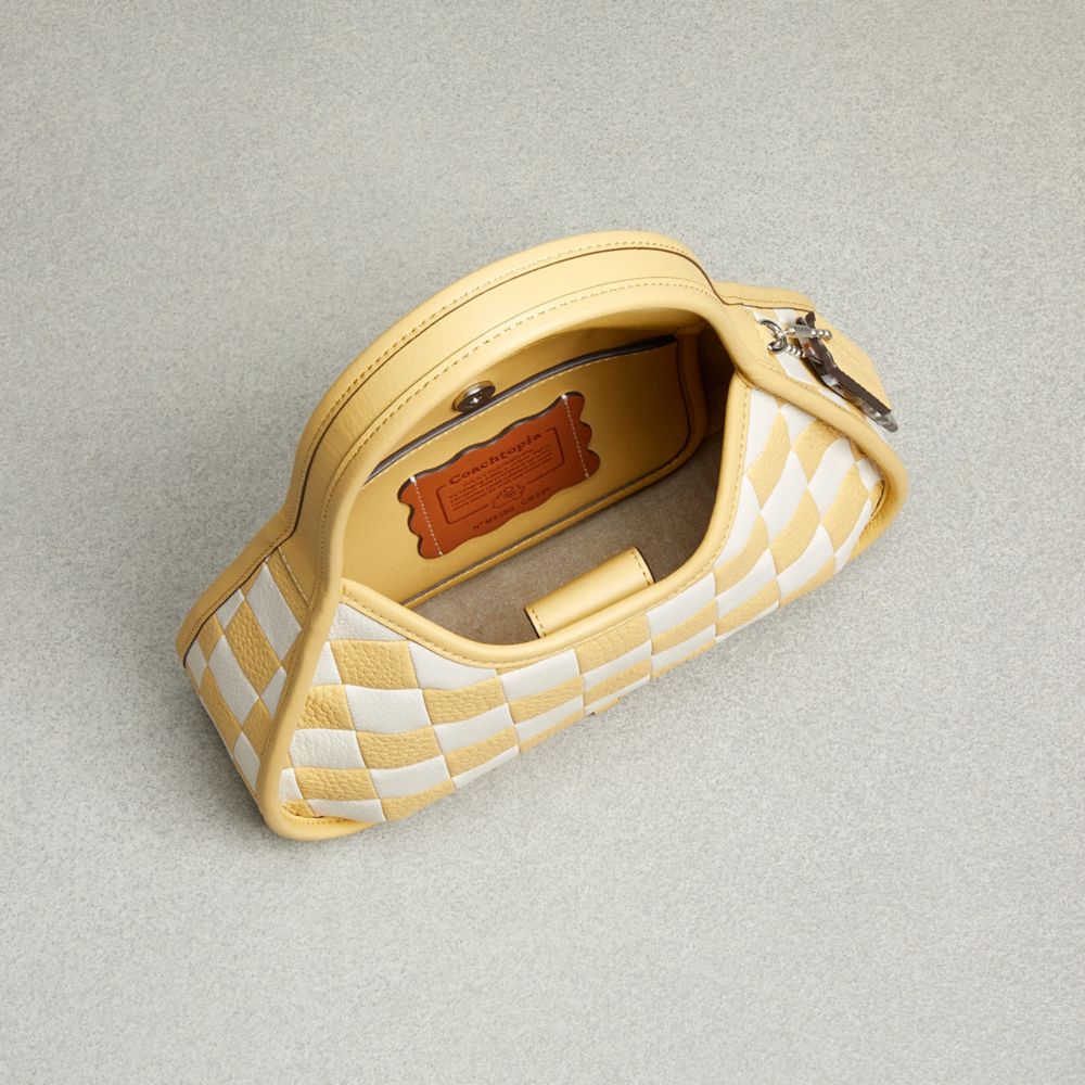 Upcrafted Leather™/Chalk/Hay Coach Ergo Bag In Checkerboard Patchwork Upcrafted Leather | COH865110