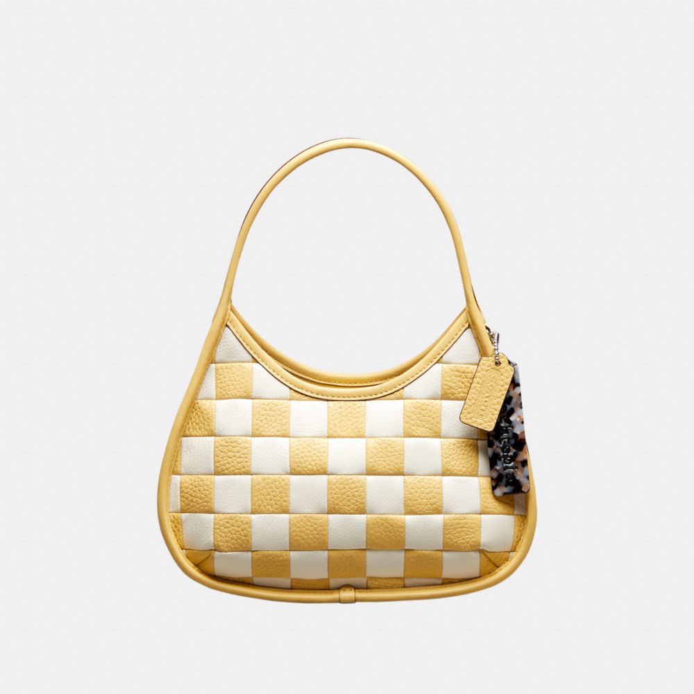 Upcrafted Leather™/Chalk/Hay Coach Ergo Bag In Checkerboard Patchwork Upcrafted Leather | COH865110