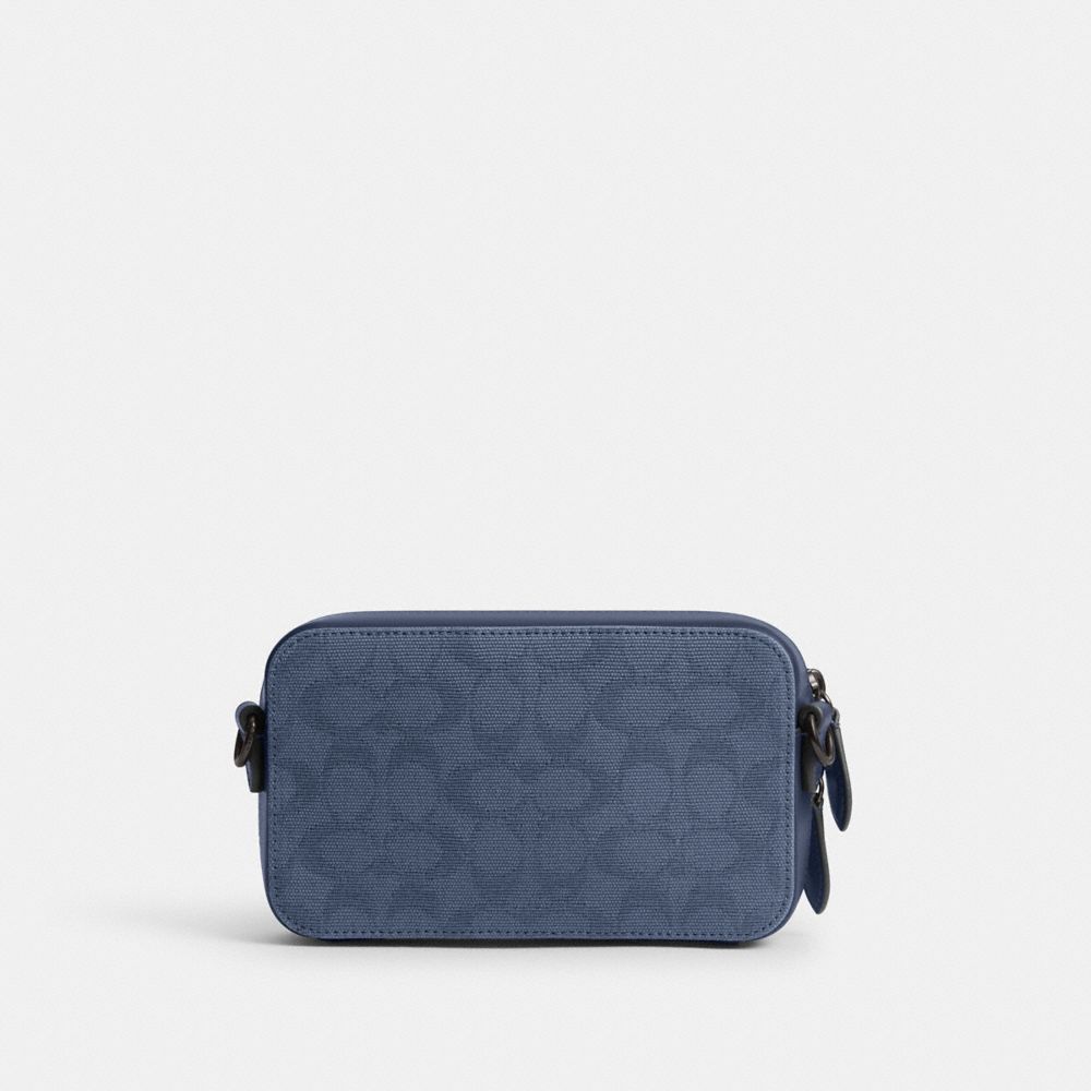 Washed Chambray Coach Charter Slim Crossbody In Signature Canvas Jacquard | COH866566