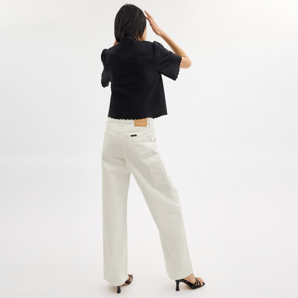White Coach Painter Jeans In Organic Cotton | COH866046