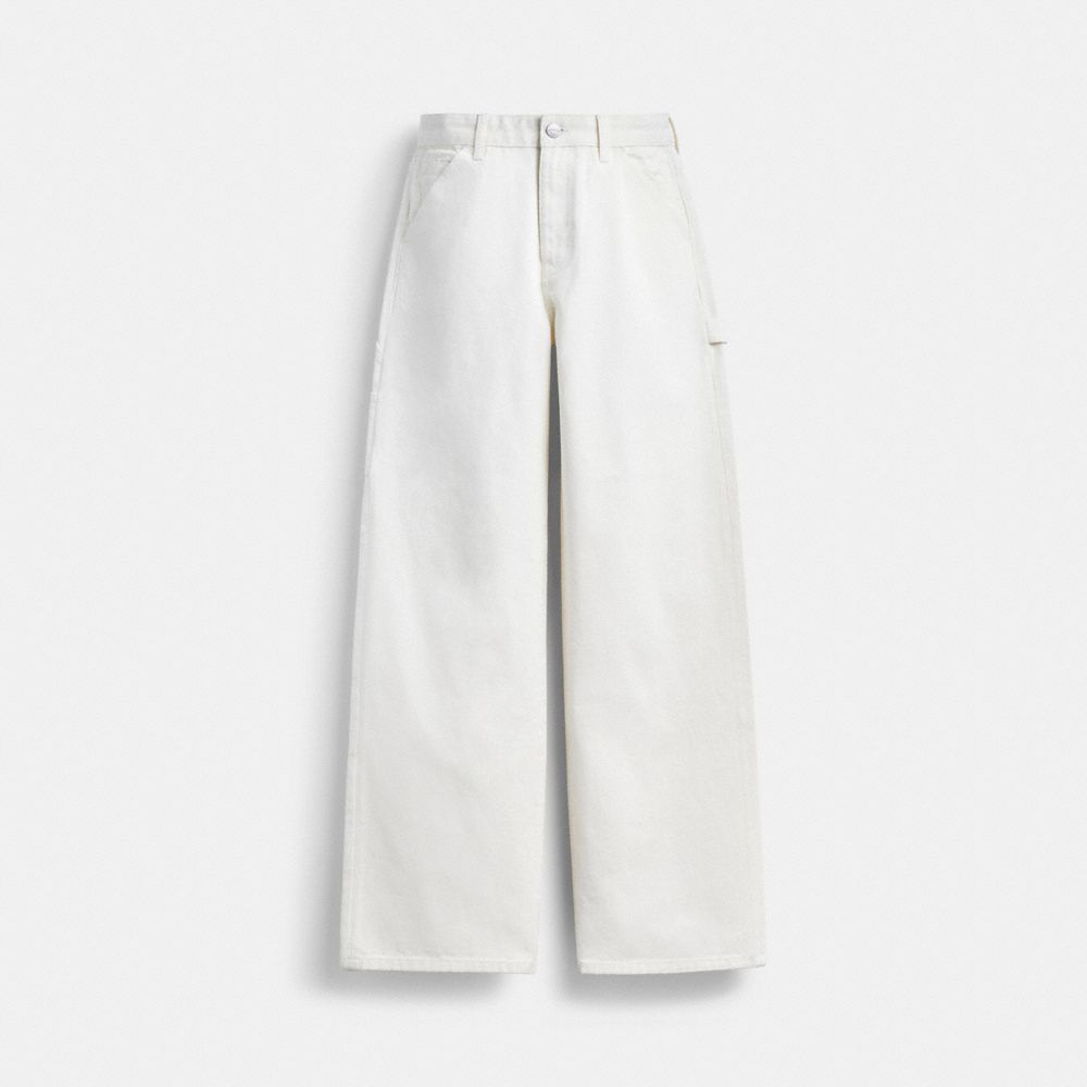 White Coach Painter Jeans In Organic Cotton | COH866046