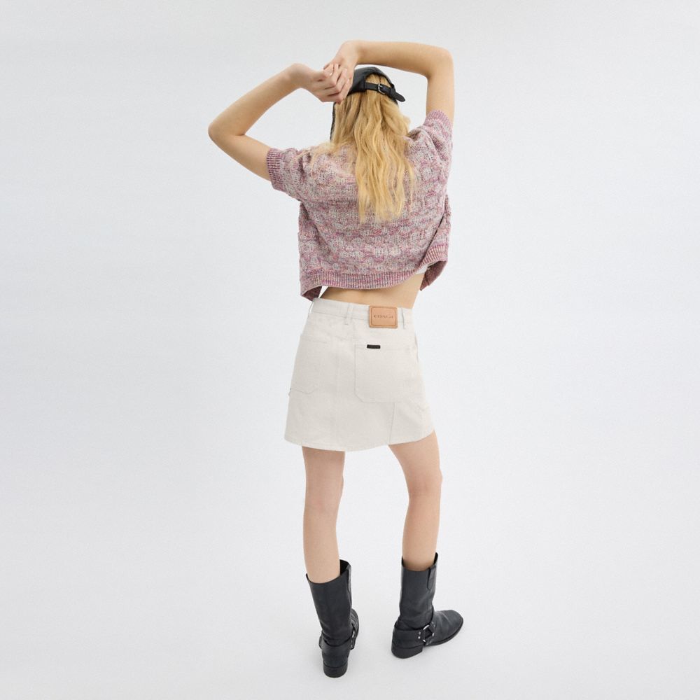 White Coach Painter Skirt In Organic Cotton | COH866047