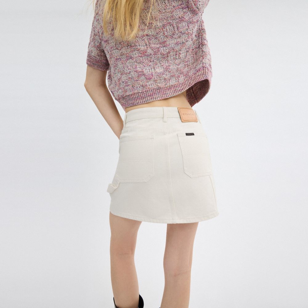 White Coach Painter Skirt In Organic Cotton | COH866047