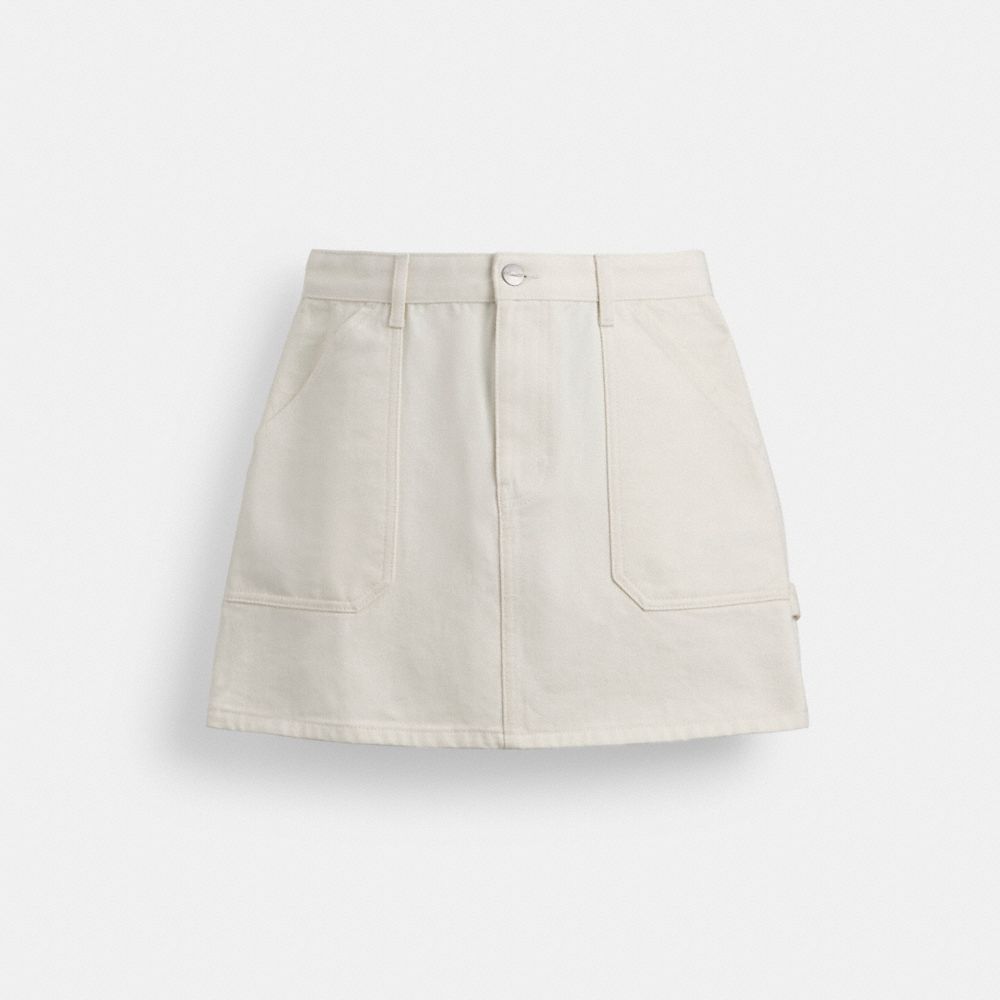 White Coach Painter Skirt In Organic Cotton | COH866047