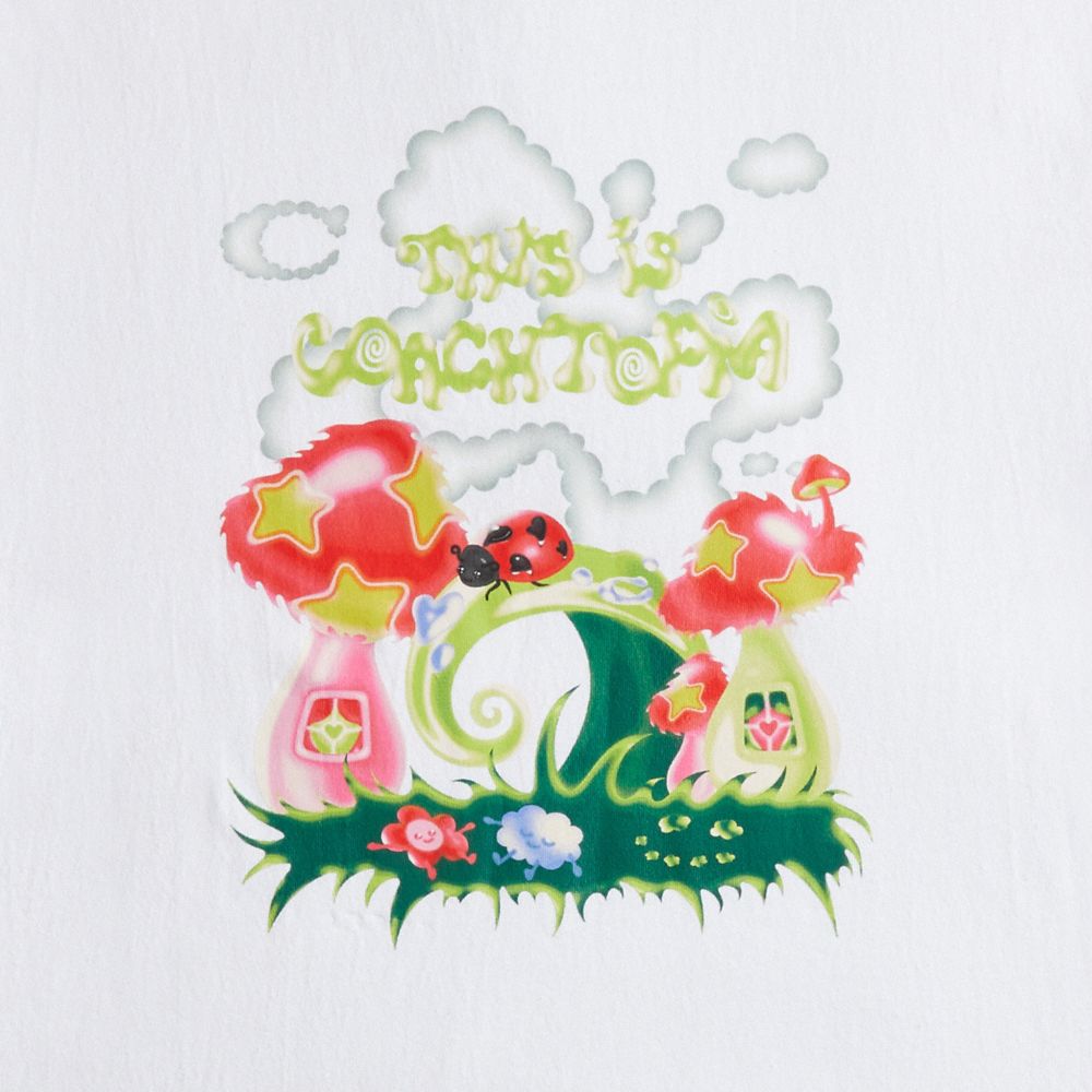 White Coach Relaxed T Shirt In 97% Recycled Cotton: This Is Coachtopia | COH866912