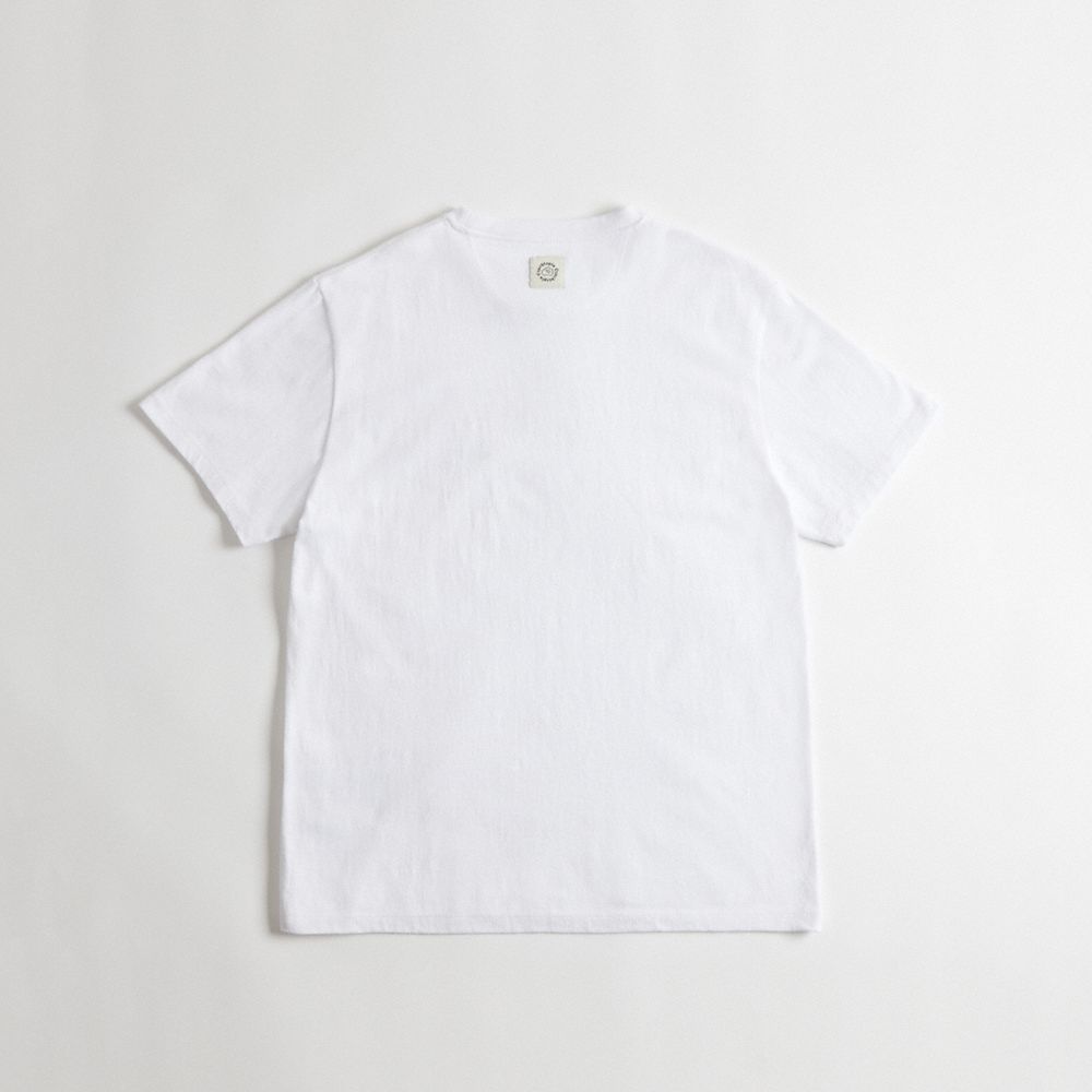 White Coach Relaxed T Shirt In 97% Recycled Cotton: Flower Watcher | COH866913