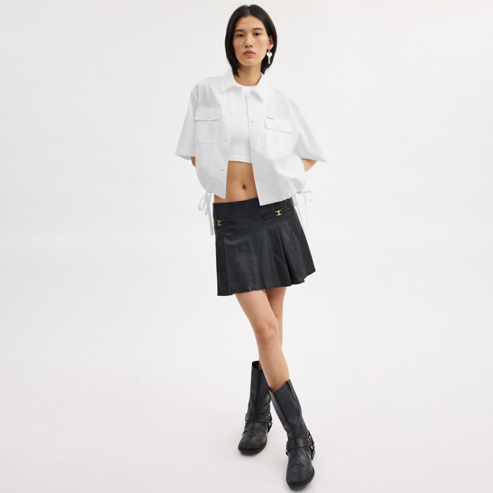 White Coach Shirt In Organic Cotton | COH866002