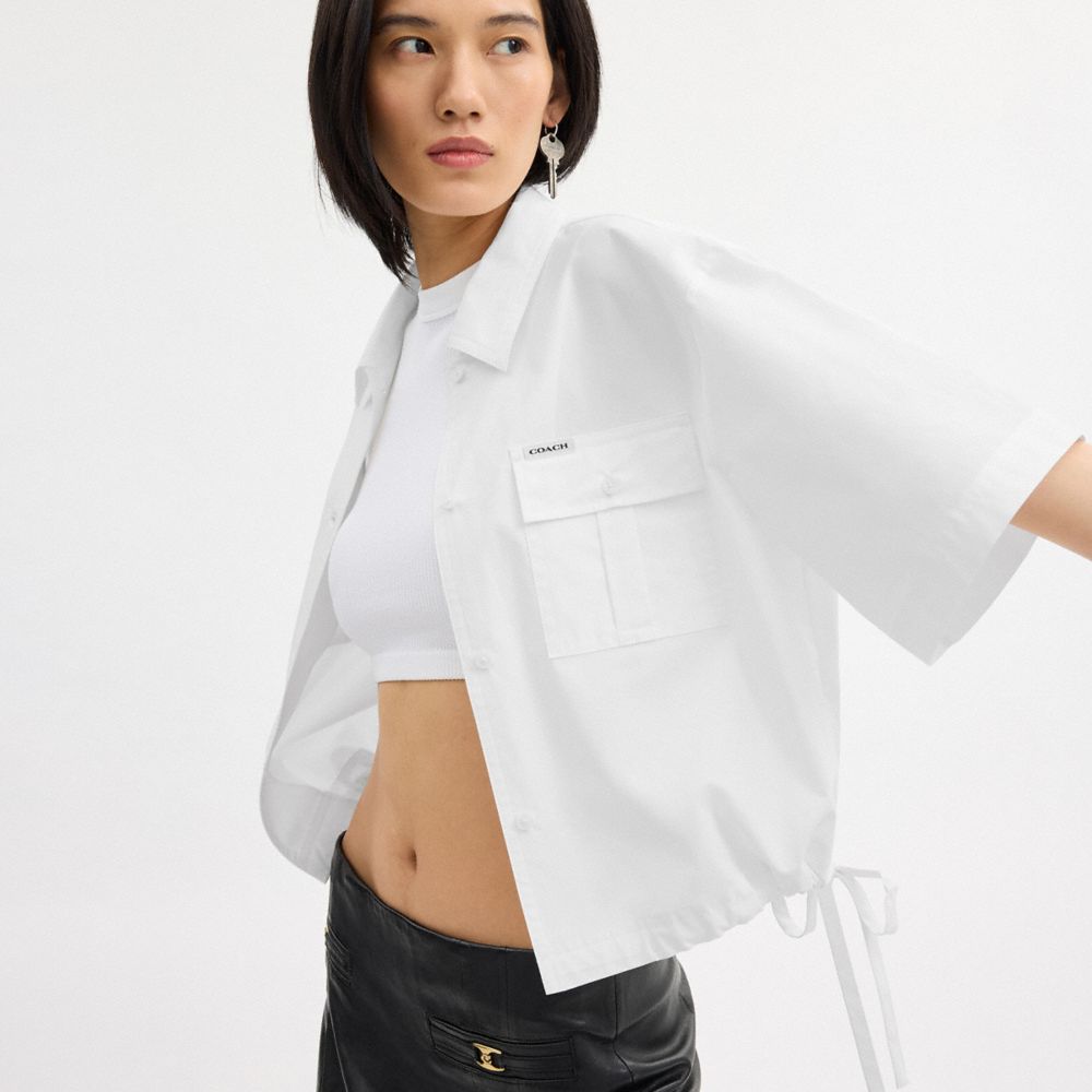 White Coach Shirt In Organic Cotton | COH866002