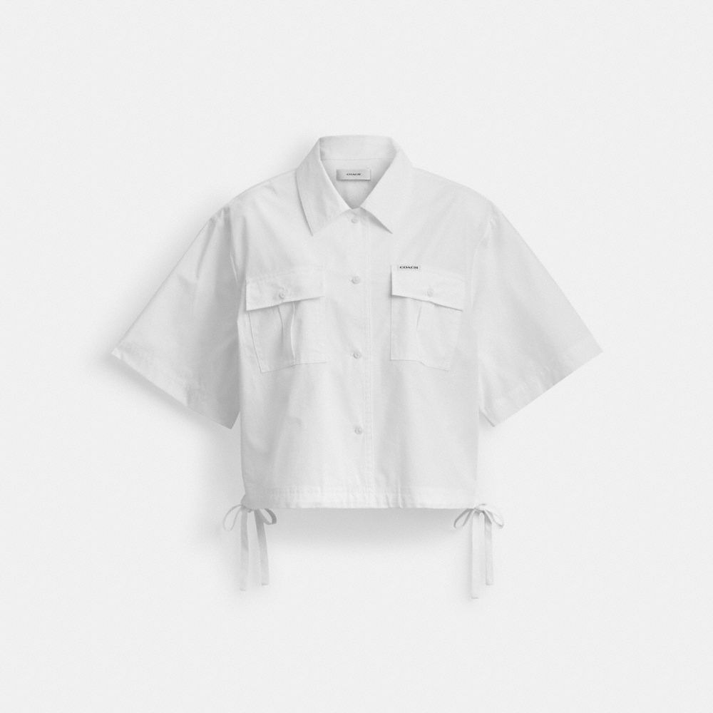 White Coach Shirt In Organic Cotton | COH866002