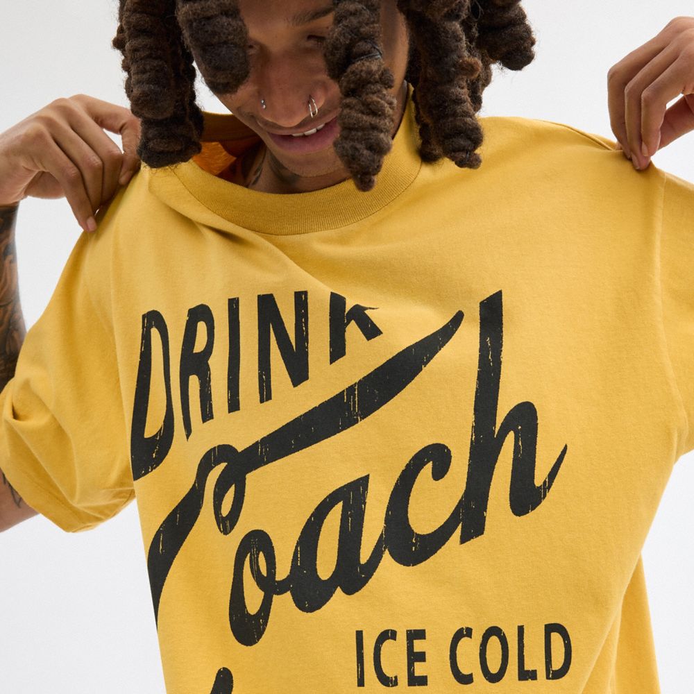 Yellow Coach Americana T Shirt | COH866927