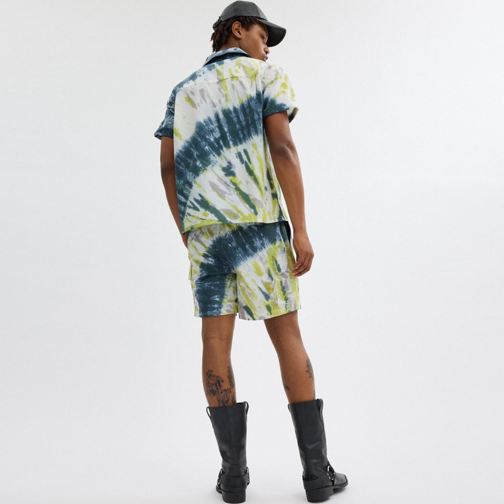 Yellow Coach Tie Dye Shirt In Organic Cotton | COH866933